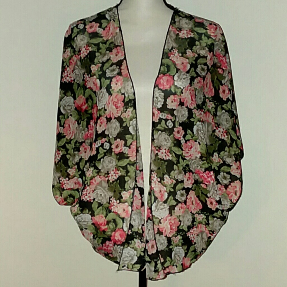 Women's Sheer Floral Cardigan